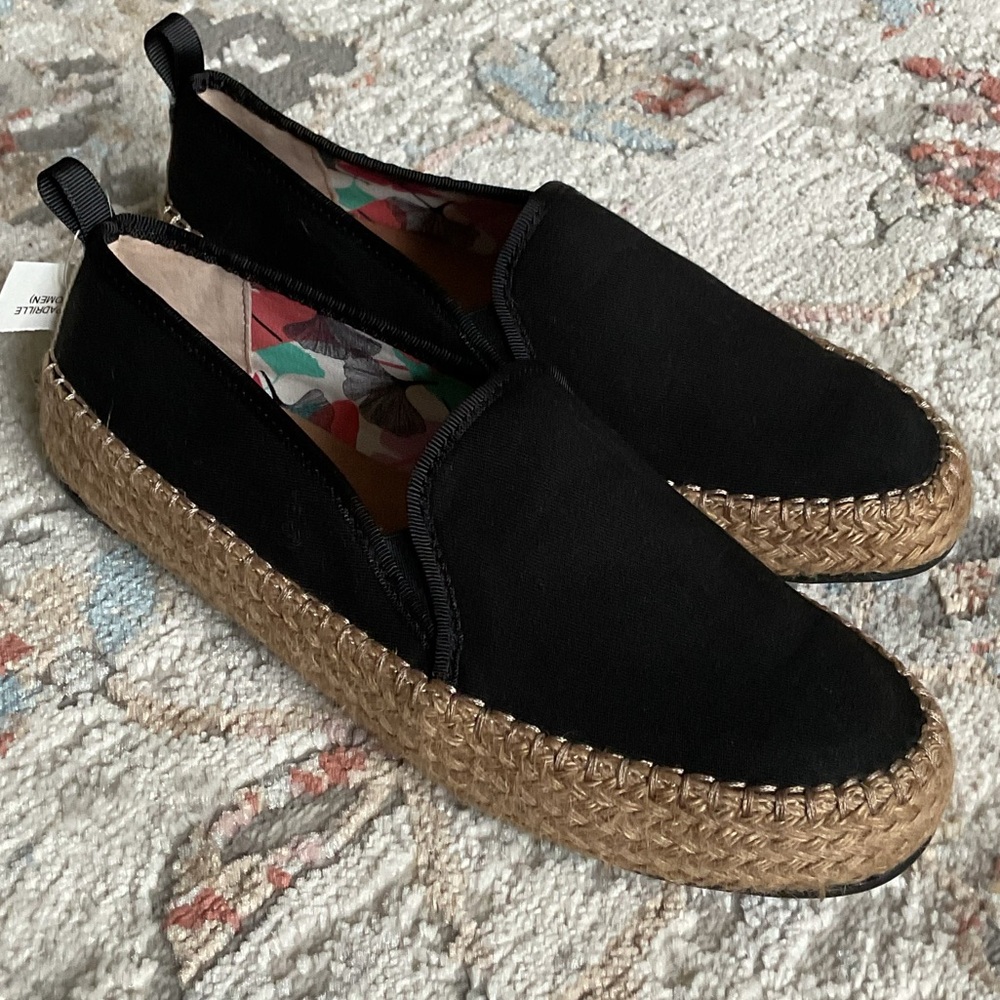 EMU Australia Black Canvas Espadrilles